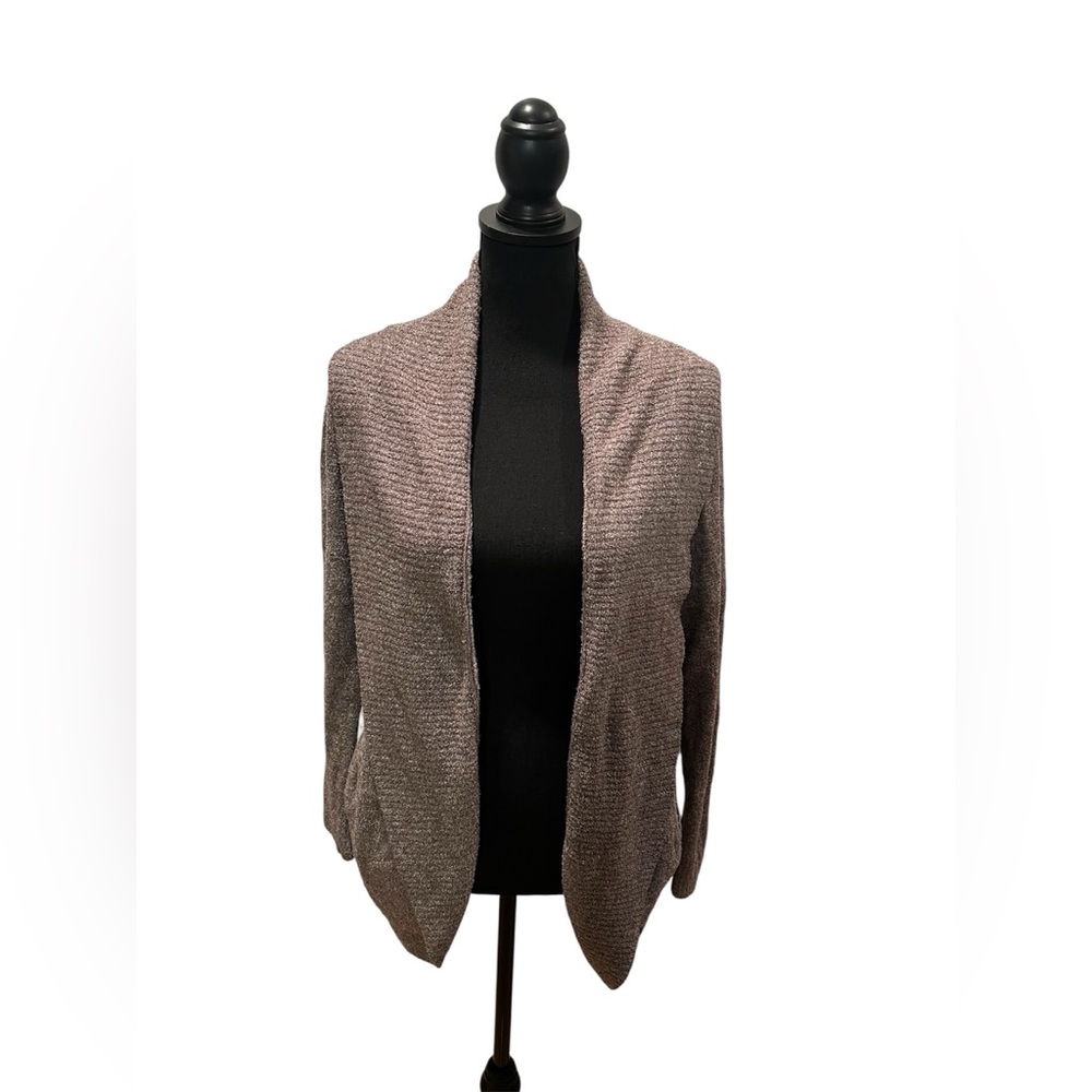 Barefoot Dreams Women's CozyChic Lite Circle Cardi-Brown-Size Medium